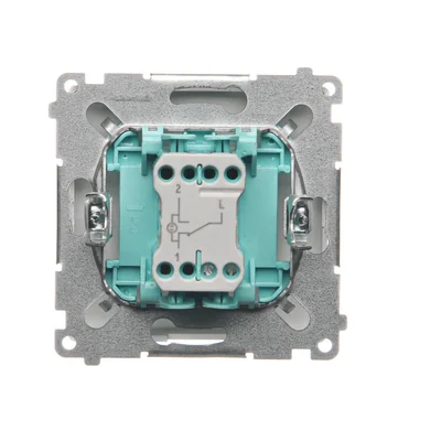 Łącznik schodowy z podświetleniem (moduł) 10A 250V zaciski śrubowe biały