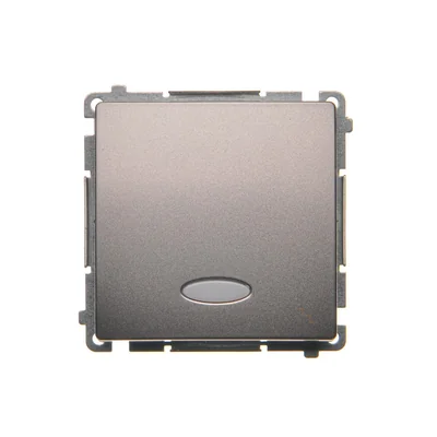 Łącznik schodowy z podświetleniem (moduł) 10A 250V zaciski śrubowe inox (metalik)