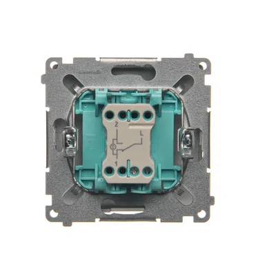 Łącznik schodowy z podświetleniem (moduł) 10A 250V zaciski śrubowe inox (metalik)