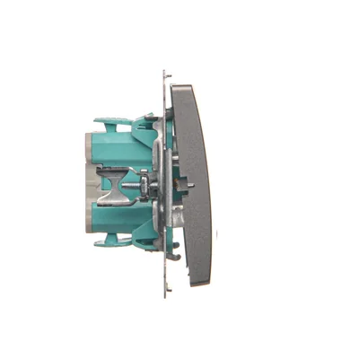 Łącznik schodowy z podświetleniem (moduł) 10A 250V zaciski śrubowe inox (metalik)