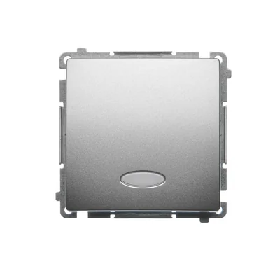 Łącznik schodowy z podświetleniem (moduł) 10A 250V zaciski śrubowe satyna (metalik)