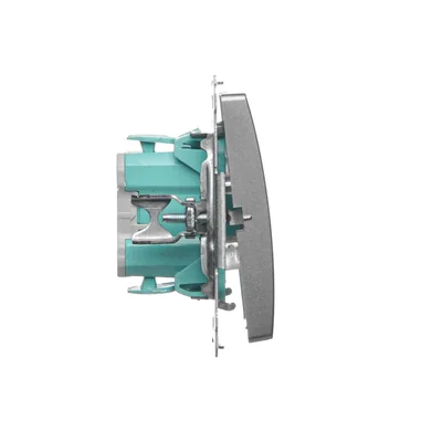 Łącznik schodowy z podświetleniem (moduł) 10A 250V zaciski śrubowe satyna (metalik)
