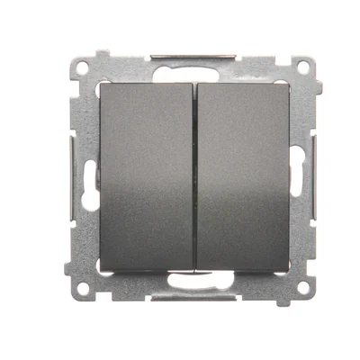 Łącznik świecznikowy (moduł) 10A 250V szybkozłącza antracyt (metalik)