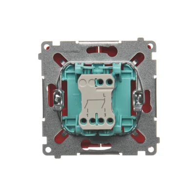 Łącznik świecznikowy (moduł) 10A 250V zaciski śrubowe czerwony