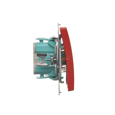 Łącznik świecznikowy (moduł) 10A 250V zaciski śrubowe czerwony