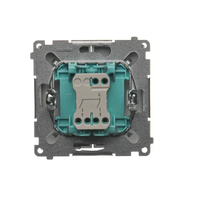 Łącznik świecznikowy (moduł) 10A 250V zaciski śrubowe inox (metalik)