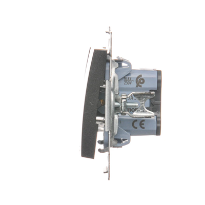 Łącznik świecznikowy (moduł) 16A 250V zaciski śrubowe antracyt (metalik)