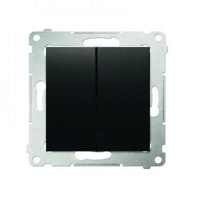 Łącznik świecznikowy (moduł) 16A 250V zaciski śrubowe antracyt (metalik)