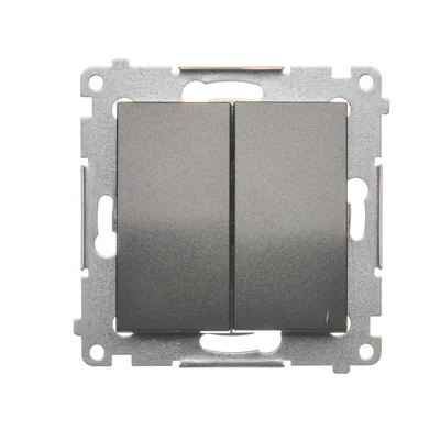 Łącznik świecznikowy (moduł) 16A 250V zaciski śrubowe antracyt (metalik)