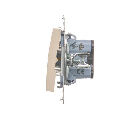 Łącznik świecznikowy (moduł) 16A 250V zaciski śrubowe krem