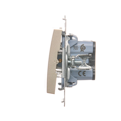 Łącznik świecznikowy (moduł) 16A 250V zaciski śrubowe złoty (metalik)