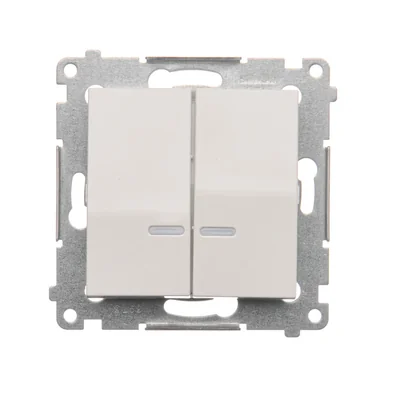 Łącznik świecznikowy z podświetleniem LED i do wersji (moduł) 230V, biały