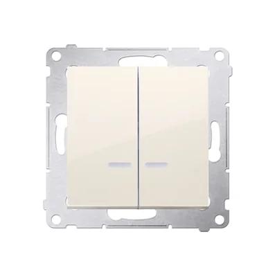 Łącznik świecznikowy z podświetleniem LED i do wersji (moduł) 230V, krem