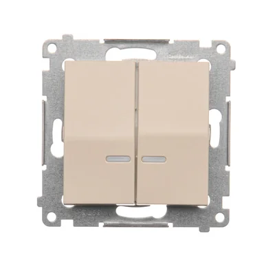 Łącznik świecznikowy z podświetleniem LED i do wersji (moduł) 230V, krem