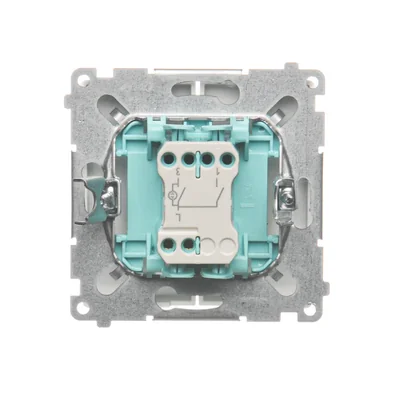 Łącznik świecznikowy z podświetleniem (moduł) 10A 250V zaciski śrubowe biały