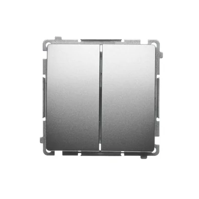 Łącznik świecznikowy z podświetleniem (moduł) 10A 250V zaciski śrubowe satyna (metalik)