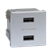 Ładowarka USB K45 2x USB 2.0 - A 5V DC 2,1A aluminium
