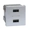 Ładowarka USB K45 2x USB 2.0 - A 5V DC 2,1A aluminium