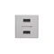 Ładowarka USB K45 2x USB 2.0 - A 5V DC 2,1A aluminium