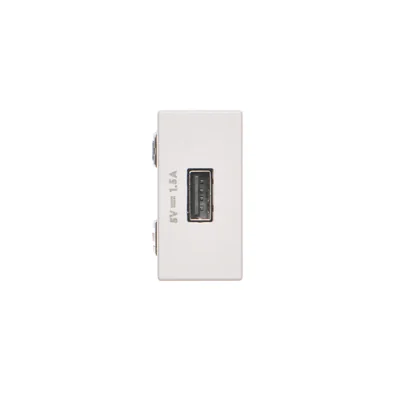 Ładowarka USB K45 USB 2.0 - A 5V DC 1,5A czysta biel
