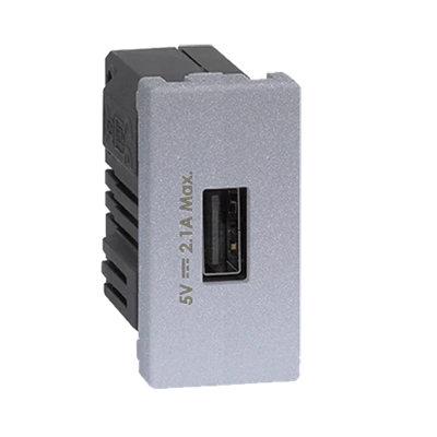 Ładowarka USB K45 USB 2.0 - A 5V DC 2,1A aluminium