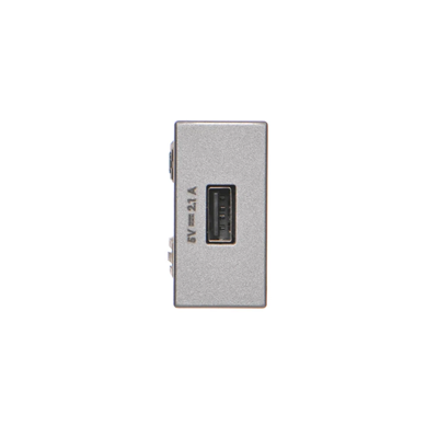 Ładowarka USB K45 USB 2.0 - A 5V DC 2,1A aluminium