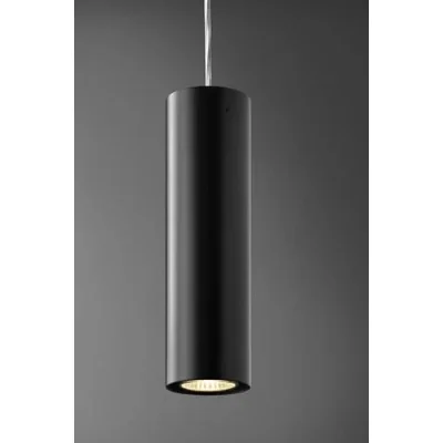 Lan GU10 lampa wisząca czarna mat