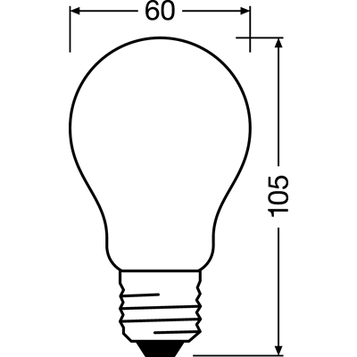 LED RETROFIT DIM CL 40 4W/827 E27 GL FR ściemnialny LAMPA LED