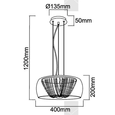 LEXUS 400 S CLARO Lampa wisząca przezroczysta