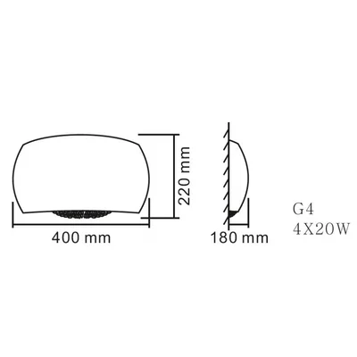 LEXUS PARETE BIANCO Lampa ścienna biała