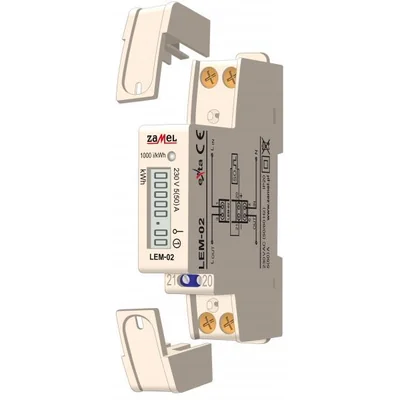 Licznik energii elektrycznej 1-fazowy LCD TYP: LEM-02