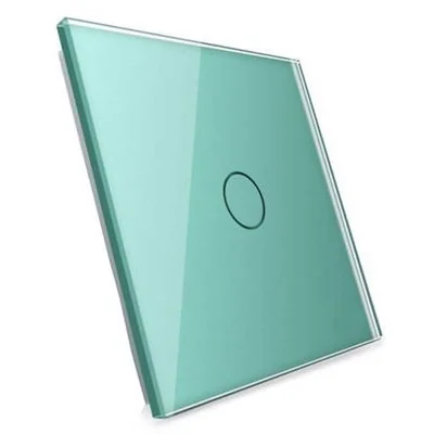LIVOLO Pojedynczy panel dotykowy szklany zielony