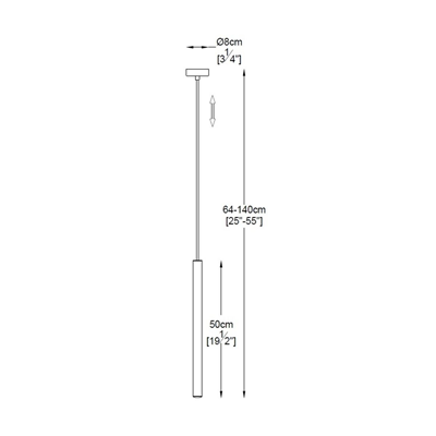 LOYA Lampa wisząca 5W 3000K 450lm IP20 czarny perłowy