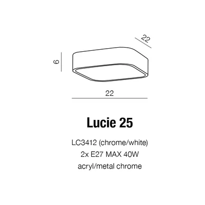 LUCIE 25 Lampa sufitowa biała