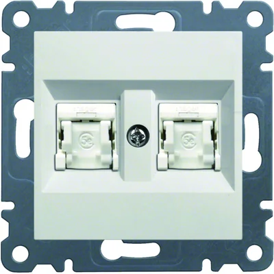 LUMINA Gniazdo komputerowe podwójne RJ45 kat.6 UTP białe