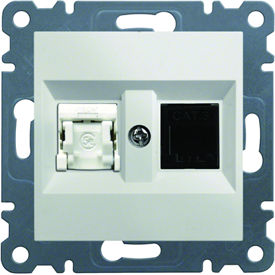 LUMINA Gniazdo RJ11/12 + RJ45 białe