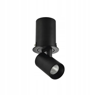 LUNA 7W Lampa sufitowa wpuszczana czarna