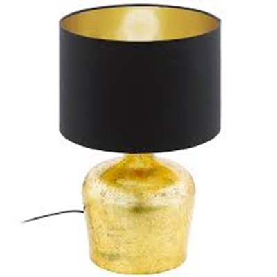 Manalba Lampa stołowa 38cm czarno-złota