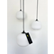 MANTUNALLE Lampa wisząca E27 IP20 czarna z białymi kloszami
