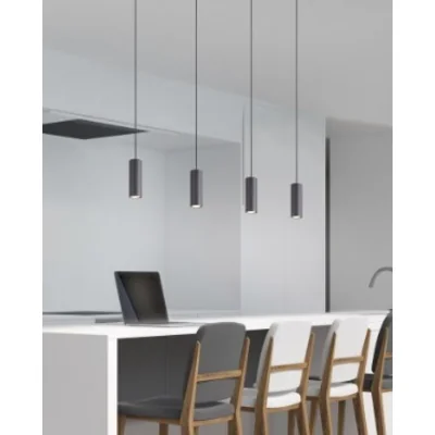 MARLEY Lampa wisząca potrójna 75cm 35W Gu10 IP20 czarna