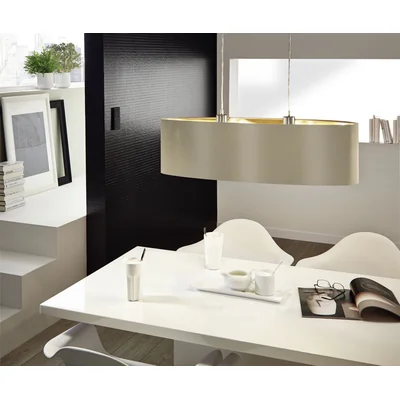 MASERLO Lampa wisząca 100 cm popielata/złota