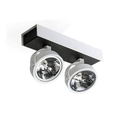 MAX 2 230V Lampa sufitowo-ścienna biało-czarna
