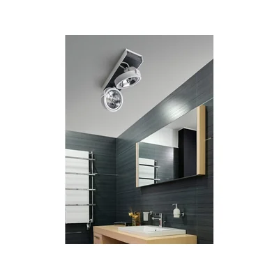 MAX 2 230V Lampa sufitowo-ścienna biało-czarna