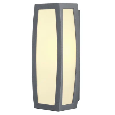 MERIDIAN BOX SENSOR Lampa zewnętrzna ścienna E27 IP54 antracytowa z czujnikiem ruchu