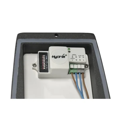 MERIDIAN BOX SENSOR Lampa zewnętrzna ścienna E27 IP54 antracytowa z czujnikiem ruchu