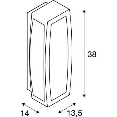 MERIDIAN BOX SENSOR Lampa zewnętrzna ścienna E27 IP54 antracytowa z czujnikiem ruchu