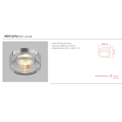 Mini Orto Lampa sufitowa chrom
