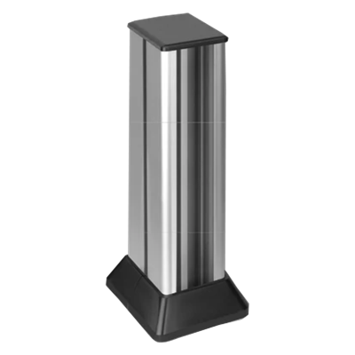 Minikolumna 2-stronna, wys. 451mm, 2x3-modułowa, 12x K45, aluminium