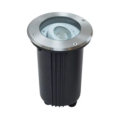 Mix Lampa zewnętrzna najazdowa okrągła 15 cm stal nierdzewna
