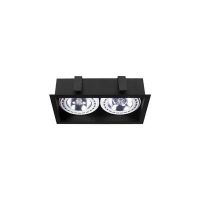 MOD II Lampa wpuszczana podwójna czarna